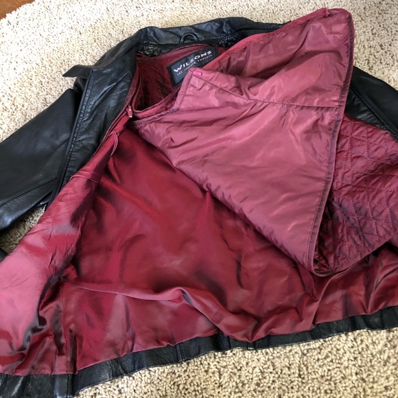 Classy WILSON LEATHER jacket medium with lining women’s black - Picture 6 of 9